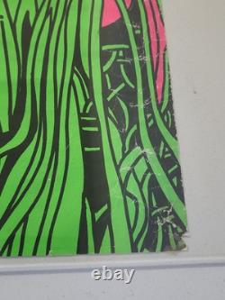 Original Vintage Black Light Poster The Burden Of Life Is Love 1969