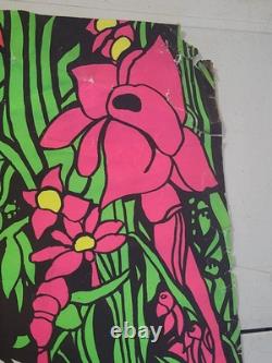 Original Vintage Black Light Poster The Burden Of Life Is Love 1969