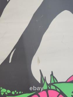 Original Vintage Black Light Poster The Burden Of Life Is Love 1969