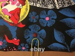 Original Vintage Blacklight Poster 1970s Shohar Israel Dwarf Nautilus Pin-up