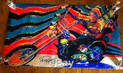 Original Vintage Blacklight Poster Easy Rider Peter Fonda 1970