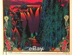 Original Vintage Blacklight Poster Garden Of Eden 1971 Pin-up Neon Retro 70s