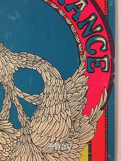 Original Vintage Blacklight Poster Give Peace A Chance 1970 Retro Pin-up 70s Art