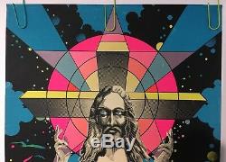 Original Vintage Blacklight Poster Jesus Christ Superstar 1971 Musical Promo 70s