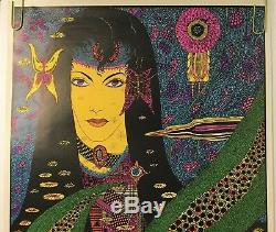 Original Vintage Blacklight Poster Occult 1970 Vincent Napoli 70s Psychedelic