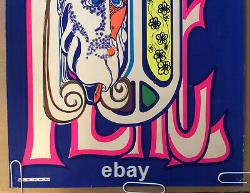 Original Vintage Blacklight Poster Peace Hippy 1969 Hippie Psychedelic 1960s