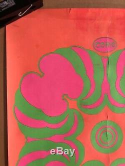 Original Vintage Blacklight Poster Peter Max Come Psychedelic Trippy 1960s Pinup