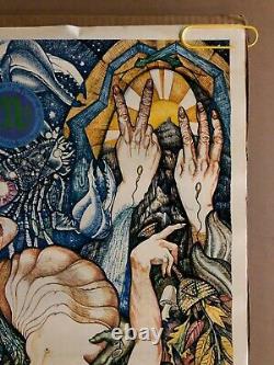 Original Vintage Blacklight Poster Psychedelic Scorpio Astrology Zodiac 1967