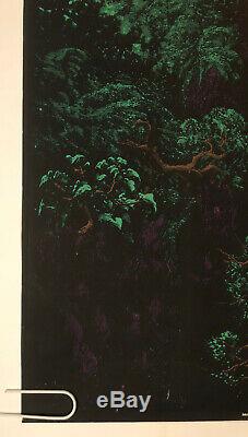 Original Vintage Blacklight Poster Satan Over Paradise Psychedelic Garden Eden