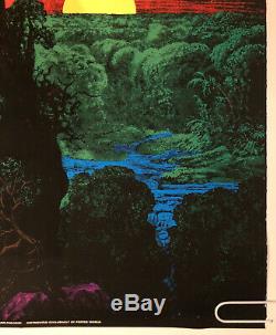 Original Vintage Blacklight Poster Satan Over Paradise Psychedelic Garden Eden