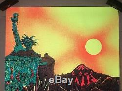 Original Vintage Blacklight Poster The Beatles Mount Rushmore Lost Horizon 1970s