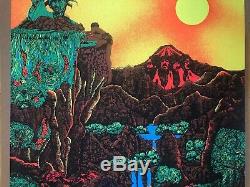 Original Vintage Blacklight Poster The Beatles Mount Rushmore Lost Horizon 1970s