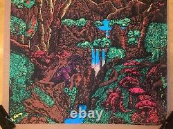 Original Vintage Blacklight Poster The Beatles Mount Rushmore Lost Horizon 1970s