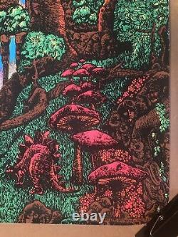 Original Vintage Blacklight Poster The Beatles Mount Rushmore Lost Horizon 1970s