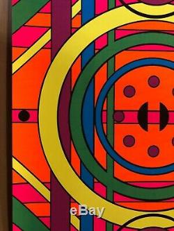 Original Vintage Blacklight Poster Three Thirty Three Abstract Psychedelic 1969