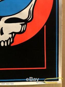 Original Vintage Blacklight Velvet Poster Steal Your Face Grateful Dead Skull