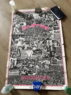 Original Vintage Blacklight Woodstock Poster We Are One 1960s Photo Picture 60s