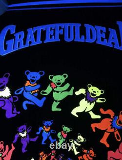 Original Vintage Grateful Dead Dancing Spiral Bears 35x23 Blacklight Poster