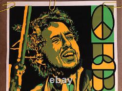 Original Vintage Poster Bob Dylan Beeghley Black Light Pin Up Music Memorabilia