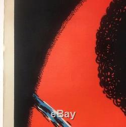 Original Vintage Poster Craving 70s Black Culture Blacklight Pin-up Afro Art