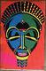Original Vintage Poster Eve Psychedelic African Mask 1960s Black Light Pin Up