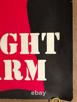 Original Vintage Poster Fist Frank Circuirka Black Power Black Light Human Right