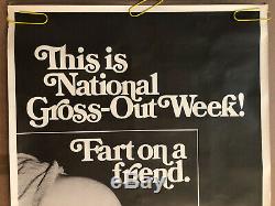 Original Vintage Poster Gross Out National Fart Week Black Light Pin Up 1973