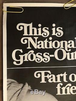 Original Vintage Poster Gross Out National Fart Week Black Light Pin Up 1973