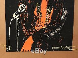 Original Vintage Poster Janis Joplin 1960s Music Blacklight Retro Pin Up