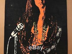 Original Vintage Poster Janis Joplin 1960s Music Blacklight Retro Pin Up