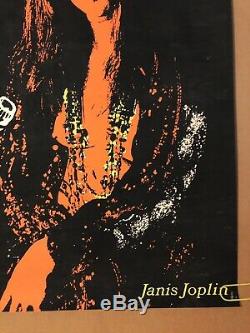 Original Vintage Poster Janis Joplin 1960s Music Blacklight Retro Pin Up