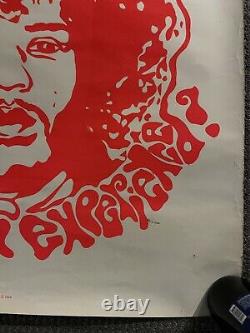 Original Vintage Poster Jimi Hendrix psychedelic head shot Blacklight frank kay
