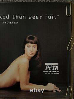 Original Vintage Poster Kristy Turlington Peta Original Vintage Poster Fur