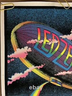 Original Vintage Poster Led Zeppelin Stairway to Heavan Blacklight velvet Pin Up
