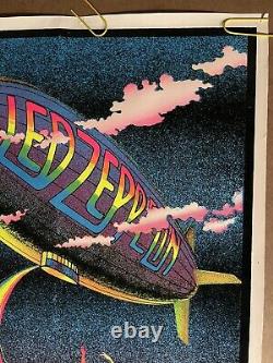 Original Vintage Poster Led Zeppelin Stairway to Heavan Blacklight velvet Pin Up