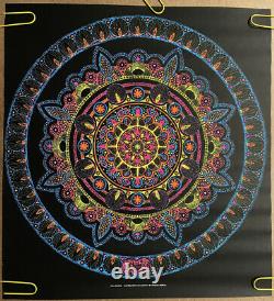 Original Vintage Poster Lokoya psychedelic mandala 1960s Blacklight Pin Up