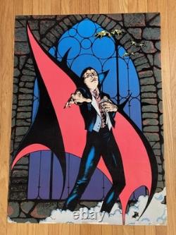 Original Vintage Poster Neon vampire 1979 pro Arts Black Light Head Shop 20x28