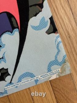 Original Vintage Poster Neon vampire 1979 pro Arts Black Light Head Shop 20x28