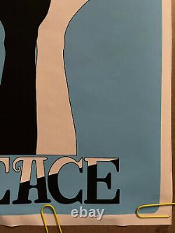 Original Vintage Poster Peace Dove Race Hands 1960s Blacklight Political pinup