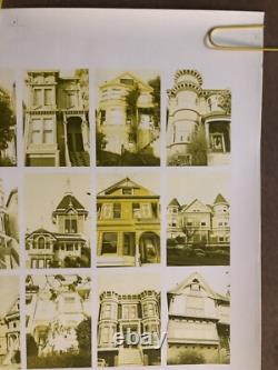Original Vintage Poster San Francisco Row Houses Yellow Black Light Street Pinup
