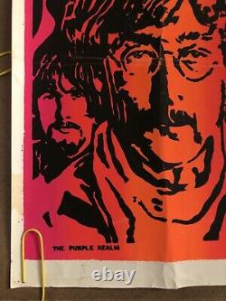 Original Vintage Poster The Beatles Psychedelic Black Light Pin Up Music 1967