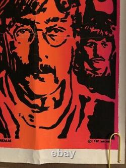 Original Vintage Poster The Beatles Psychedelic Black Light Pin Up Music 1967