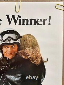 Original Vintage Poster The Winner Motorcycle Race Motocross Man Woman 1970s