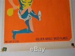 Original Vintage Weedies Blacklight Litho Poster1969 W53 Wespac Dennis Dent 23