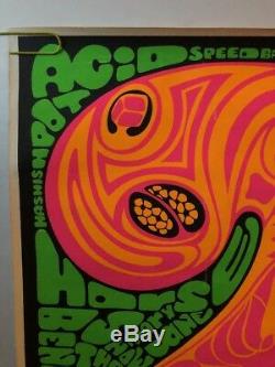 Original vintage Poster drugs Will They Turn You On Or Turn You Off Psychedelic