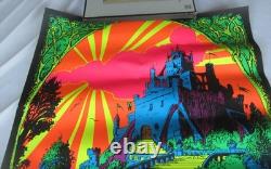 Original vintage blacklight poster The Castle 1970 by Dutchmen Press Sausalito
