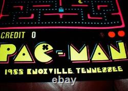 PAC-MAN 1982 FLOCKED BLACK LIGHT POSTER Knoxville Tennessee