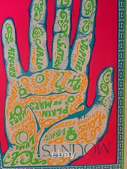 PALMISTRY Mounts Lines Yellow Unicorn BLACKLIGHT Poster Dunham Deatherage