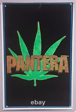 PANTERA Rare Vintage OG 90's potleaf 24x36 blacklight poster