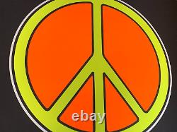 PEACE PLEASE VINTAGE 1969 ANTI WAR BLACKLIGHT POSTER By HIP PRODUCTS -NICE